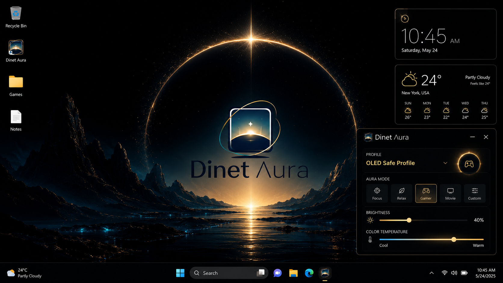 OLED Safe Profile Dinet Aura desktop preview