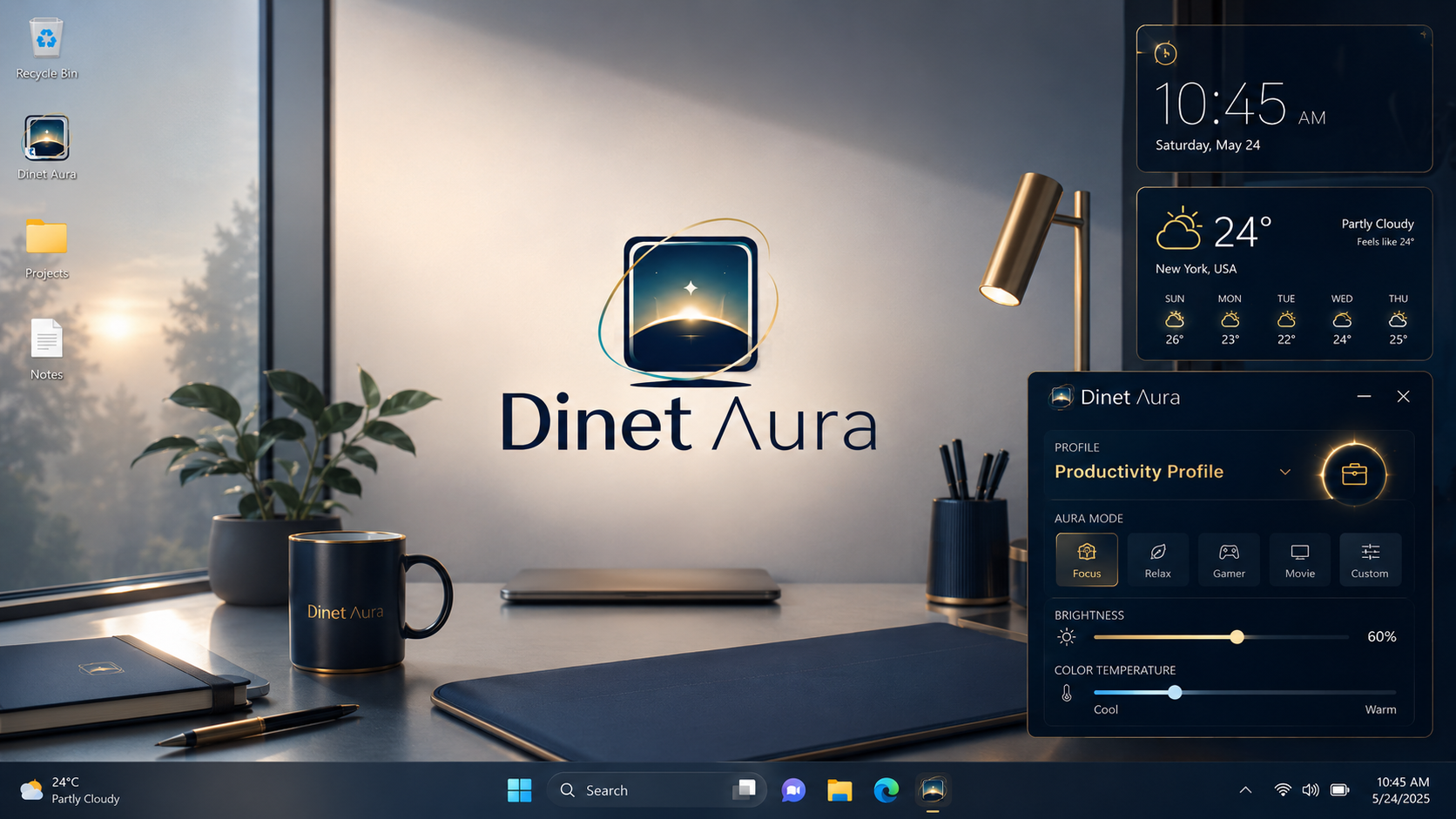 Productivity Profile Dinet Aura desktop preview
